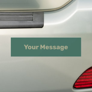 Autocollant De Voiture Écrivez votre message Forest Green Sage Modèle de