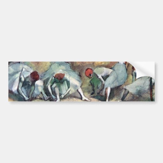 Autocollant De Voiture Edgar Degas - Danseurs de ballet Tying Chaussures (Devant)