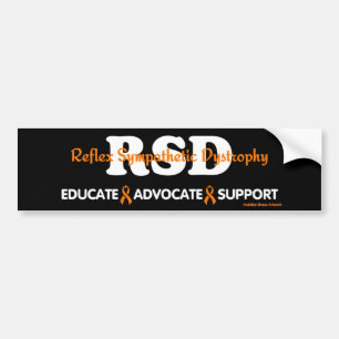 AUTOCOLLANT DE VOITURE ÉDUQUEZ LE SUPPORT DÉFENSEUR...RSD/CRPS