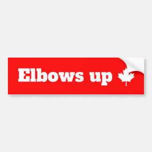 Autocollant De Voiture Elbows up Canadian pride bumper sticker