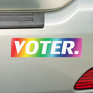 Autocollant De Voiture "électeur" lettres blanches orgueil lgbtq lgbt arr