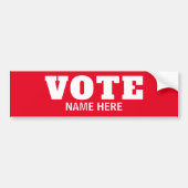 AUTOCOLLANT DE VOITURE ÉLECTEURS DE VOTE PERSONNALISÉS CANDIDATS (Devant)