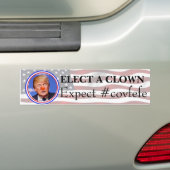 Autocollant De Voiture Électez un clown, attendez-vous à un pare-chocs Ci (En voiture)