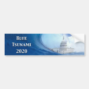 Autocollant De Voiture Élection du tsunami bleu 2020