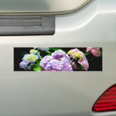 Autocollant De Voiture Elégant jardin rose violet bleu hydrangée fleurie (En voiture)