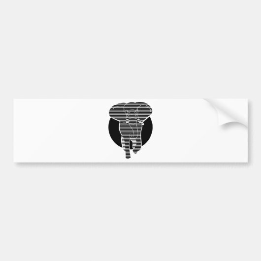 Autocollant De Voiture Éléphant (Devant)