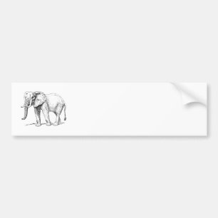 Autocollant De Voiture Éléphant africain