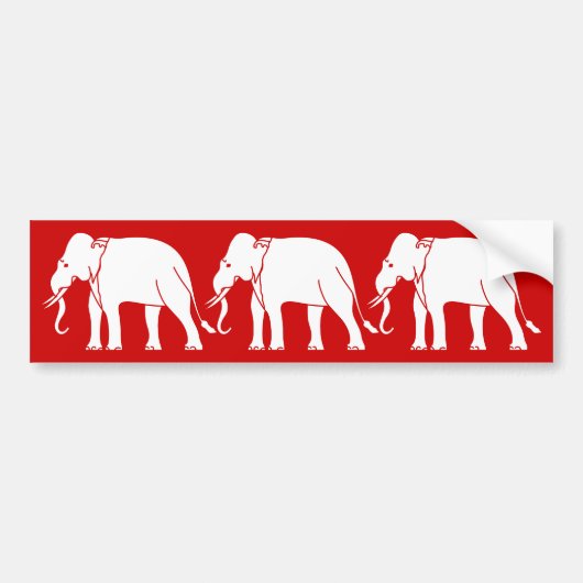 Autocollant De Voiture Éléphant de Siamese (Devant)