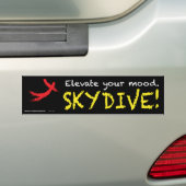 Autocollant De Voiture Élevez votre humeur. SKYDIVE ! (En voiture)