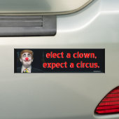 Autocollant De Voiture élisez un clown, (En voiture)