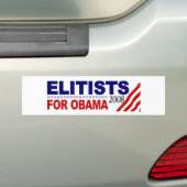 Autocollant De Voiture Élitistes pour Obama (En voiture)