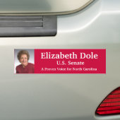 Autocollant De Voiture Elizabeth Dole pour le sénat des États-Unis (En voiture)