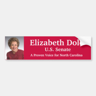 Autocollant De Voiture Elizabeth Dole pour le sénat des États-Unis