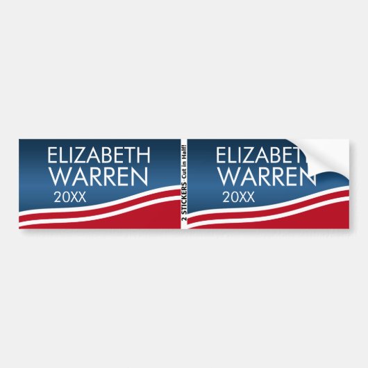 Autocollant De Voiture Elizabeth Warren 2024 BOGO (Devant)