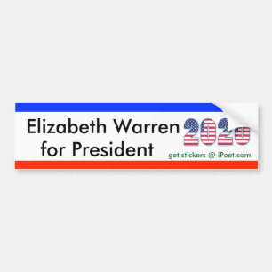 Autocollant De Voiture ELIZABETH WARREN FOR PRESIDENT 2020 Bumpersticker