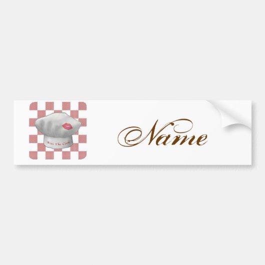 Autocollant De Voiture Embrasse Le Cuisinier (Devant)