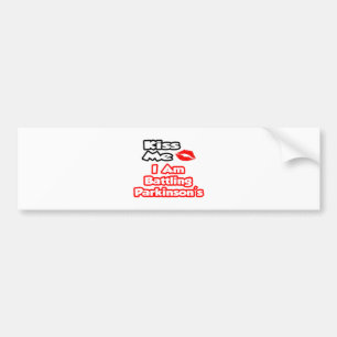 Autocollant De Voiture Embrasse-moi...Je lutte contre Parkinson