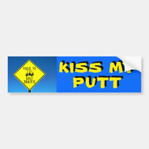 Autocollant De Voiture Embrassez mon rendement de putt pour jouer au golf