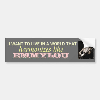 Autocollant De Voiture Emmylou Harris - harmonisez… le bumpersticker