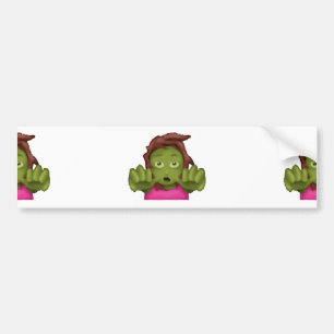 Autocollant De Voiture emoji zombie femme