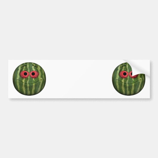 Autocollant De Voiture Emoticon de pastèque (Devant)