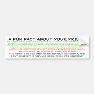 AUTOCOLLANT DE VOITURE EMPLOYEZ LE CERVEAU 1 - PRIUS