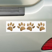 Autocollant De Voiture Empreinte de patte de chien de bois (En voiture)