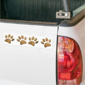 Autocollant De Voiture Empreinte de patte de chien de bois (Sur camion)