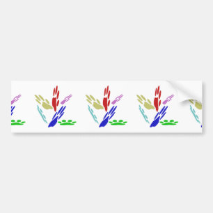 Autocollant De Voiture Empreintes de pattes de chiens avec Pois