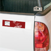 Autocollant De Voiture En filigrane floral de rouge cramoisi d'étiquette (Sur camion)