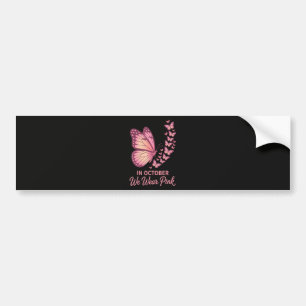 Autocollant De Voiture En octobre Papillon Poitrine Rose