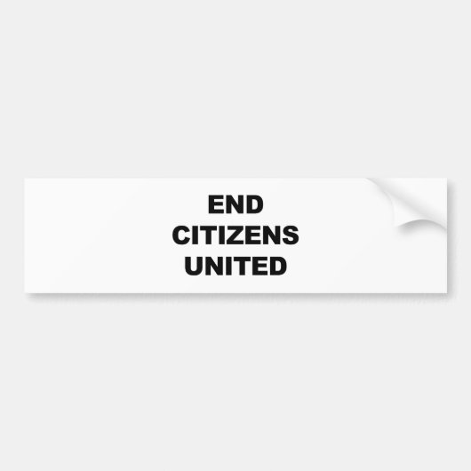 Autocollant De Voiture End Citizens United (Devant)