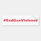 Autocollant De Voiture #EndGunViolence EndGun Violence Blanc rouge (Devant)