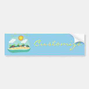 Autocollant De Voiture Endroit heureux Thunder_Cove de plage