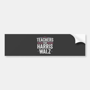 Autocollant De Voiture Enseignants pour Harris Walz Élection 2024 Kamala