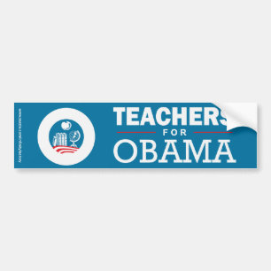Autocollant De Voiture Enseignants pour Obama