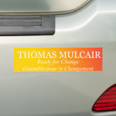 Autocollant De Voiture Ensemble Thomas Mulcair Ready for Change (En voiture)