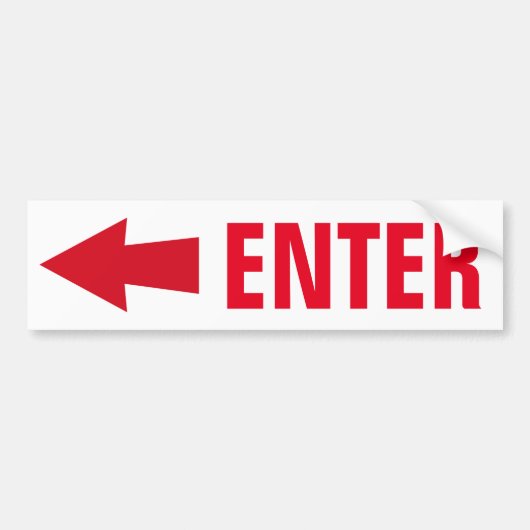 Autocollant De Voiture "Enter Sign" (Devant)