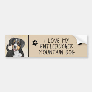 Autocollant De Voiture Entlebucher Mountain Dog Peinture - Art original