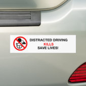 Autocollant De Voiture Entraînement distrait par adhésif pour pare-chocs (En voiture)