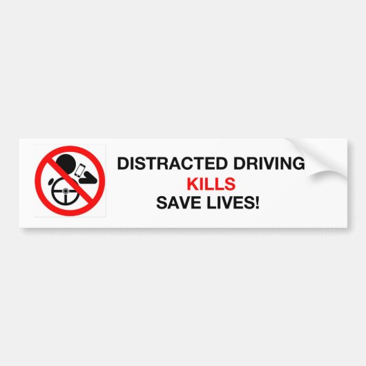 Autocollant De Voiture Entraînement distrait par adhésif pour pare-chocs (Devant)