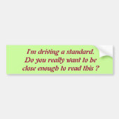 Autocollant De Voiture Entraînement d'un adhésif pour pare-chocs standard (Devant)