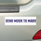 AUTOCOLLANT DE VOITURE ENVOYER MUSK À MARS BUMPER STICKER (En voiture)