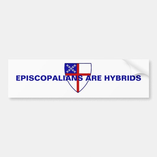AUTOCOLLANT DE VOITURE EPISCOPALIANS SONT DES HYBRIDES (Devant)