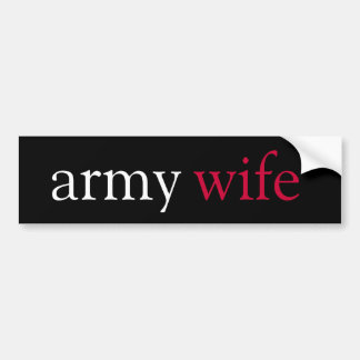 Autocollant De Voiture épouse d'armée