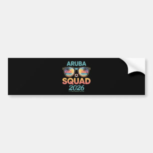 Autocollant De Voiture Équipe Aruba 2026 Rétro