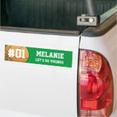 Autocollant De Voiture Équipe de baseball blanc vert (Sur camion)