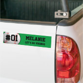 Autocollant De Voiture Équipe de baseball noir vert (Sur camion)