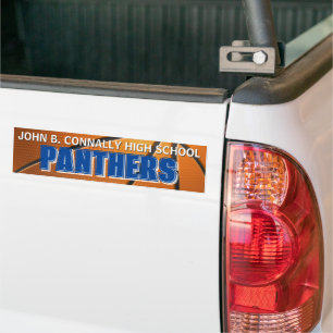 Autocollant De Voiture Équipe de basketball bleue personnalisée lycée