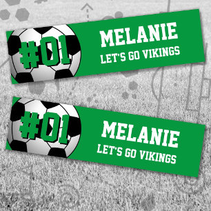 Autocollant De Voiture Équipe de football blanc vert